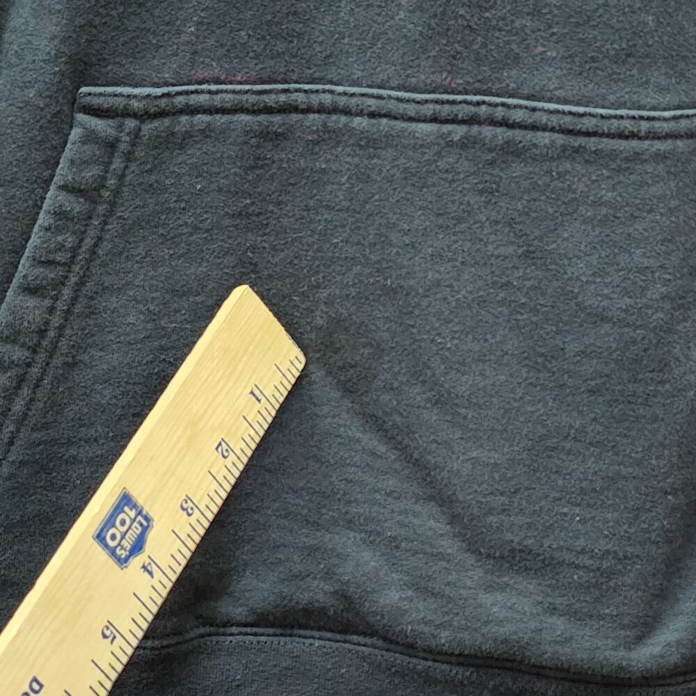 Port Company DUNKIE JUNKIE Donut Hoodie SMALL Black Pullover Coffee Faded Grungy - Picture 6 of 10